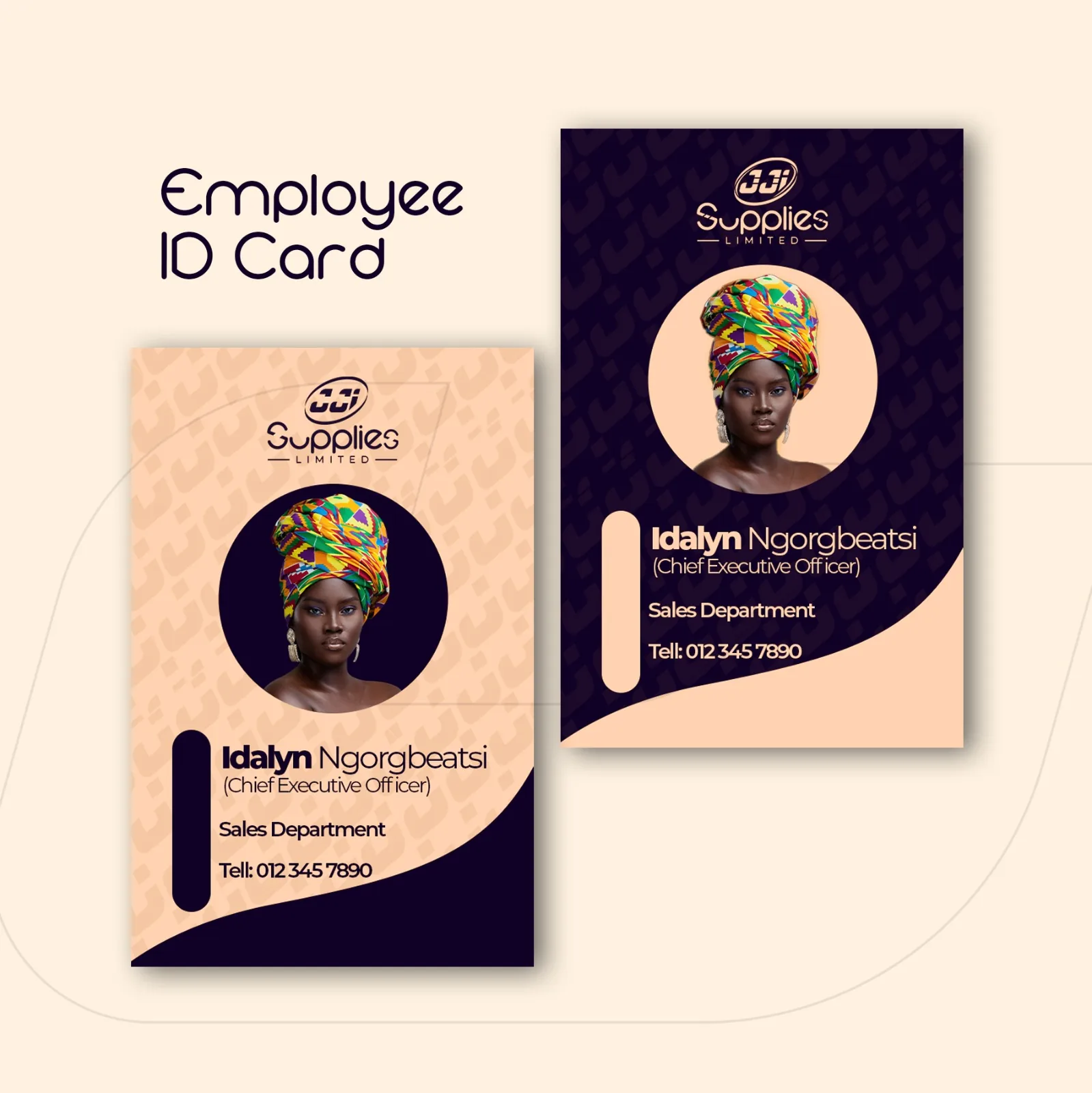Business cards and stationery printed by EMBIT