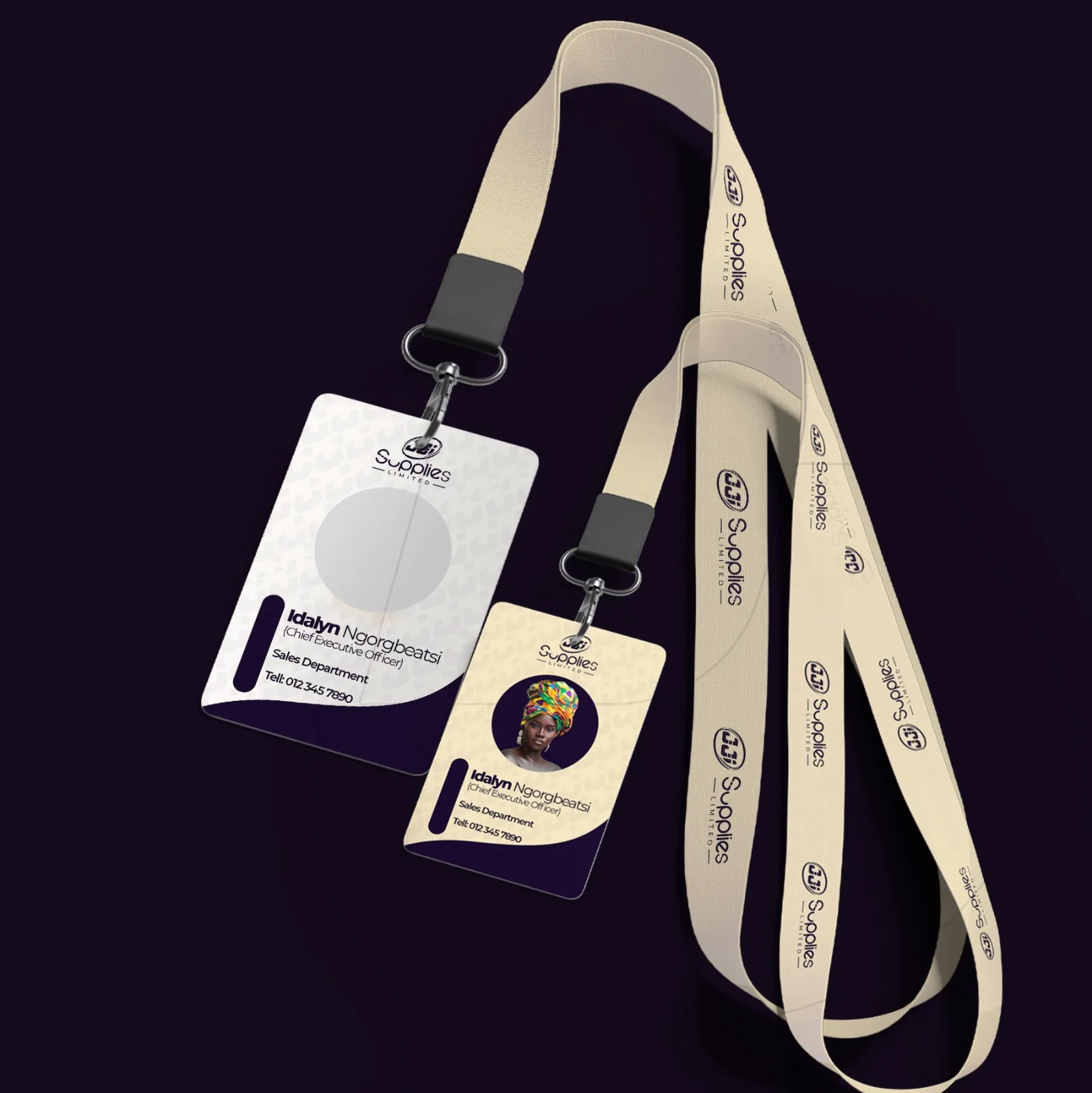 Custom printed garment tag sample